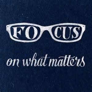 enthusiasm focus on what matters