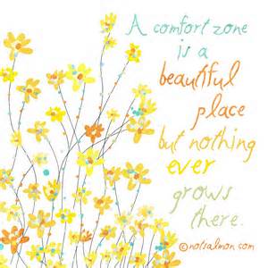 comfort zone nothing grows