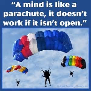 curiosity open mind parachute